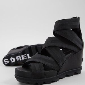 Sorel Joanie II Strap wedges Black, Size 7
